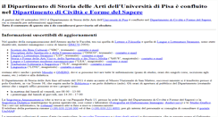 Desktop Screenshot of consulta.arte.unipi.it